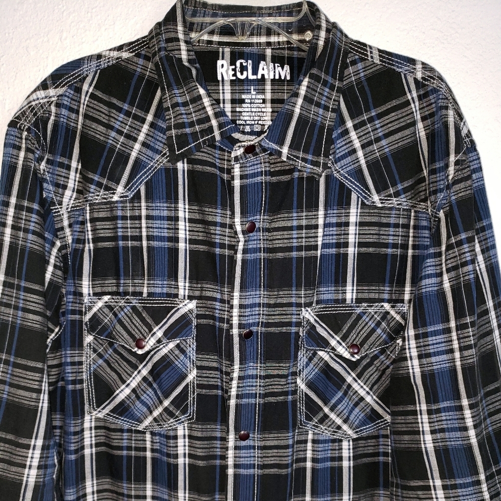 RECLAIM Western Button Up Shirt Long Sleeved